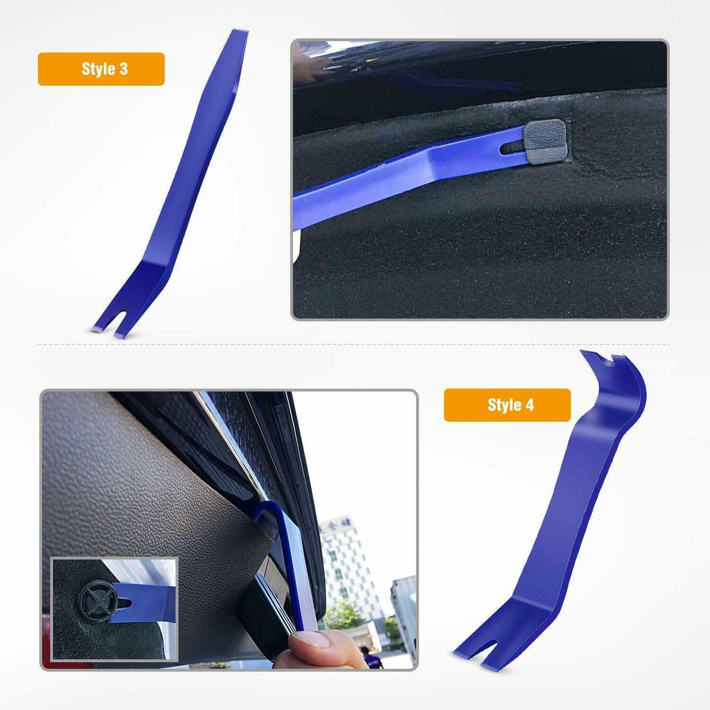 Car Trim Removal Tool Kit Set 4 Door Panel Fastener Auto Dashboard Plastic  Tools